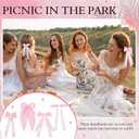 8 Pcs Pink Hair Bows for Women Silky Satin Hair Bows Clips for Ponytail Holders Hair Ribbon with Long Tails Vintage Hair Barrettes Hair Accessories for Girls Bridesmaid