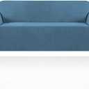 PrinceDeco Couch Covers for 3 Cushion Couch Sofa Pet Friendly Extra Large Couch Cover for Oversized Sofa Washable Furniture Protector Fitted Sofa Slipcovers Stay in Place(XL Sofa, Dusty Blue)