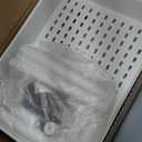 Melody House 2-Tier Utility Rolling Cart Storage Organizer Sofa Side Table with Wheels, Under Desk Mobile Trolley Organizer with Handle for Office Home Kitchen Organization, White