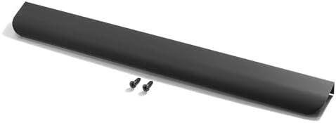MATOOYA Finger Edge Pulls for Cabinets, Hidden Drawer Pulls - Flat Cabinet Pulls for Easy Installation - Cabinet Handles Modern Aluminum Alloy Kitchen Furniture Upgrade(4, Black, 300mm/11.82inch)