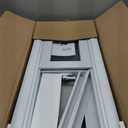 NOOTA Basement Window 32" x 14" Double Tempered Glass, Removable Flange, Vinyl Sliding WindowWhite | Sliding window