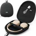 Headphone Case Hard Shell Super-Slim for Sony/JBL/Bose/Soundcore Anker/BERIBES KVIDIO TOZO JLab Over-Ear Headphones Universal Portable Travel Organizer Bag (Black)