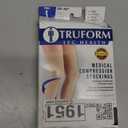 Truform 20-30 mmHg Compression Stockings for Men and Women, Thigh High Length, Dot Top, Closed Toe, Beige, X-Large