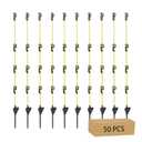 48 inch Electric Fence Posts Step in Fiberglass Insulated Plastic Electric Fence with Post, Electric Fence Stakes for Dogs, 50 Pack