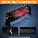 Amber LED Light Bar 22 Inch Double Row Super Bright Spot Flood Combo LED Work Light Driving Fog Lamp for Pickup 4x4 Off Road Truck ATV UTV SUV Boat 9-36V 200 W IP68 & IP69K Waterproof