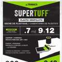 Trimaco 03307 SuperTuff Plastic Drop Cloth, 9-feet x 12-feet, 108 Sq Ft