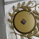 Vintage Silent Wall Clock with Metal Frame,20"×21.2"Elegant Retro Large