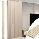 Art3d WPC Slat Wall Panels, 8-Pack 108 x 6 Inch 3D Wall Accents for Interior Wall Decor, Living Room, Bedroom, Oak