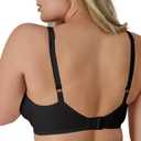Bali Women's Passion for Comfort Minimizer, Full-Coverage Underwire Bra, Seamless Cups (Black)