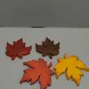 COCHIE Fall Leaves Decorations for Home Indoor, Farmhouse Thanksgiving Table Decor, Vintage Harvest Tabletop Decoration, Wooden Maple Leaf Signs Block for Tiered Tray Party Shelf Display Set of 4