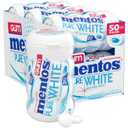 Mentos Pure White Sugar-Free Chewing Gum With Xylitol, Sweet Mint, Holiday Candy, Bulk, 50Piece Bottle (Pack Of 6)