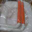 R&T Toilet Seat Riser 2" Raised Seat with Removable Padded Handles Fit for Elongated Toilets