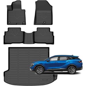 Kia Sportage Hybrid All Weather Car Floor Mats 2026 2027 | Black Full-Set Mats, Heavy-Duty TPE,Waterproof & Non-Slip, Easy to Clean, All-Season Protection
