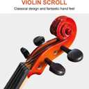 Beginner Violin,4/4 Violin Full Size For Adults,Women,Girls,Fiddle Set For Outdoor Performances,Instructional Demonstrations And Decorative Accents For Hotel,Estaurant Stages (Natural Gradient)