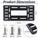 License Plate Bracket Holder, Front License Plate Bracket, No Drill Front Plate Mount, Licenses Plates Brackets Bumper, Car Frame Mount Adapter with Stainless Steel Screw Cap, Cable Ties
