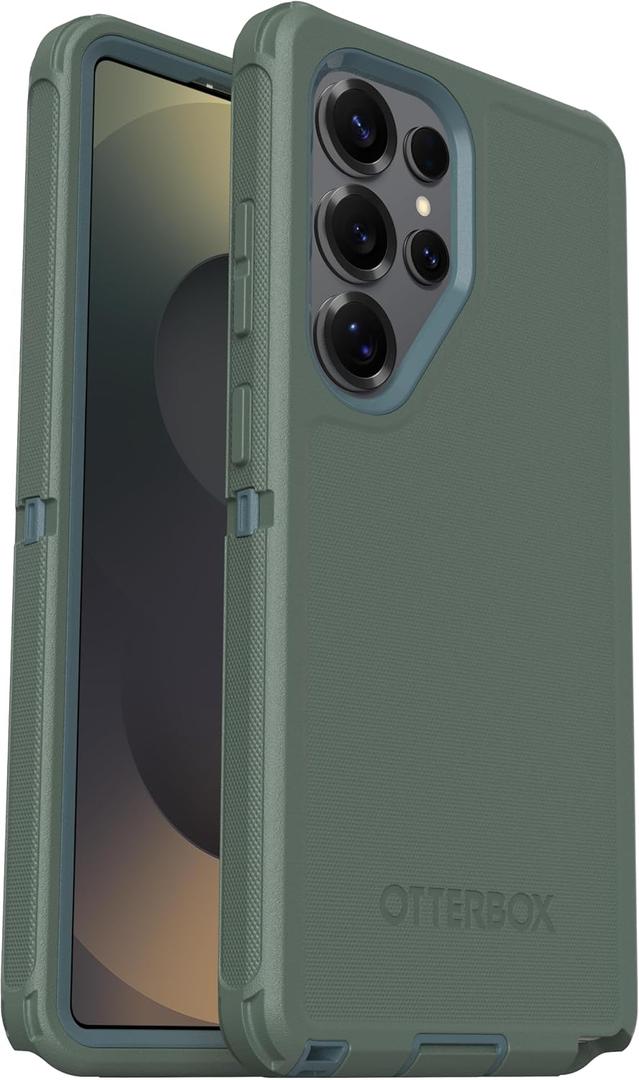 OtterBox Samsung Galaxy S25 Ultra (Only) - Defender Series Case - Atlantic Pines (Green) - Rugged & Durable - with Port Protection - Wireless Charging Compatible
