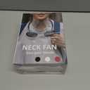 2 x Neck Fan, Hand Free Portable Neck Fans For Women, Kids, and Men, 3 Speed Adjustable Hanging Around Necklace Fan, Rechargeable Battery Operated Wearable Fan Personal Fans Cooling Neck Fan (Black)