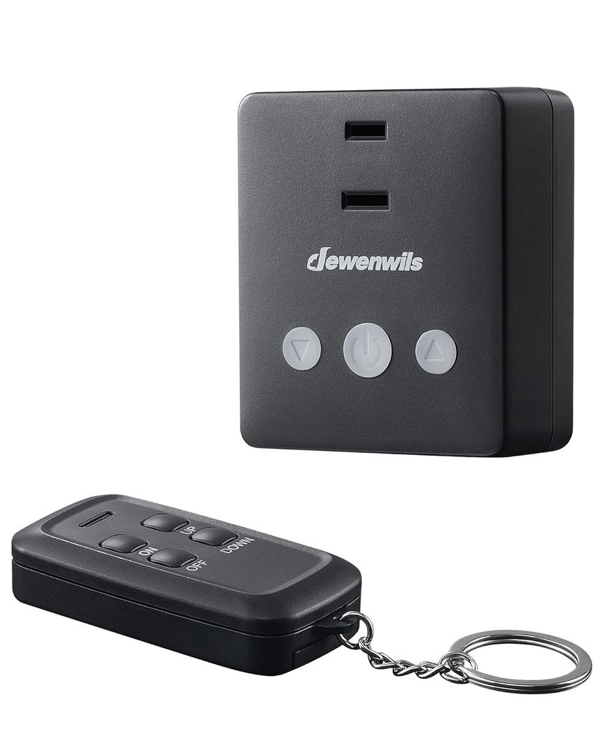 DEWENWILS Plug-in Lamp Dimmer Switch, Wireless Remote Dimmer Plug for Floor Lamps, Table Lamps, String Lights, 100FT Range, Compatible with Dimmable LED/Tungsten Bulbs, FCC Certified (Black)