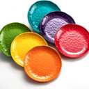 Colorful Melamine Appelizer Plates, 6.7 Inch, Set of 6