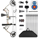 Lanneret Compound Bow and Archery Sets - Right Hand Archery Compound Bows 0-70 lbs Draw Weight Adjustable for Adults and BeginnersHunting Bow Kit for Beginner