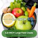 Juicer Machines, 3-in-1 Cold Press Juicer with 6.5" Large Feed Chute for Whole Fruits & Vegetables, 100oz Large Capacity for Family Use, Easy to Clean, White