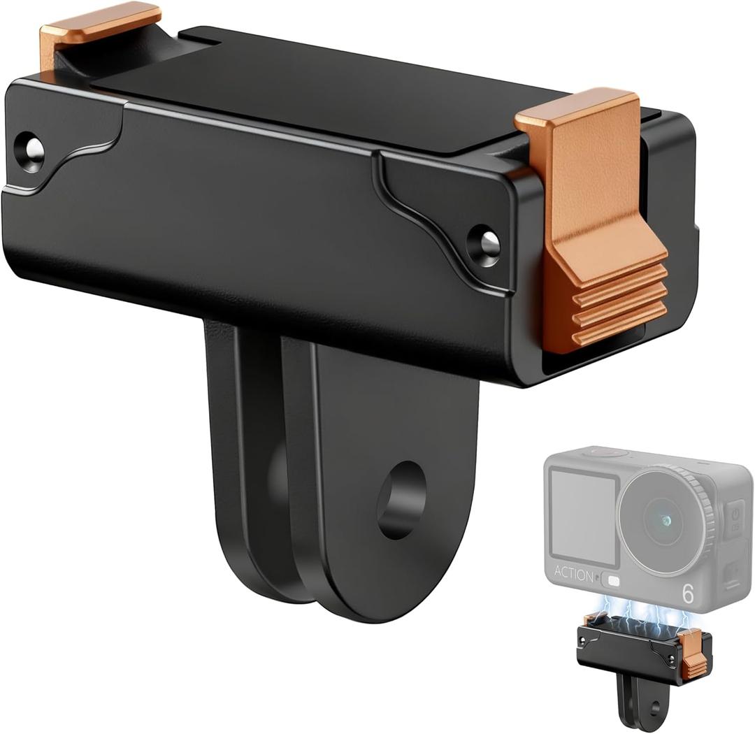 2 x STARTRC PHOTO Magnetic Mount for Osmo Action 6,Quick Release Adapter Mount for DJI Osmo Nano, Extension Adapter Base for DJI Action 6/Osmo Nano Accessories