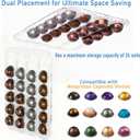 Under Cabinet Coffee Pods Organizer for Nespresso Capsules Vertuo, Side Mount Holds up to 24 Capsules in 4 Rails, Clear Acrylic