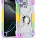 MARKILL Compatible with iPhone 16 Pro Max Case 6.9 Inch with Ring Stand, Heavy-Duty Military Grade Shockproof Phone Kids Cover for iPhone 16 Pro Max
