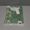 Poetsky Women's V Neck 3/4 Sleeve T Shirt Casual Loose Basic Tops Summer Tee Blouses (A Black Floral) Size S