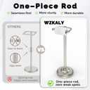 Toilet Paper Holder Stand, Brushed Nickel Toilet Paper Holder Free Standing, Post Pivoting Design & Stable Weighted Base SUS304 Stainless Steel for Bathroom(Mega Roll)