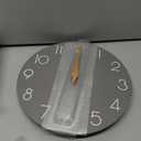 Wall Clock, Gray Silent Non-Ticking, Decorative Battery Operated Wall Clocks for Bedroom, Kitchen, Home, Office, School, Hotel (8 Inch)