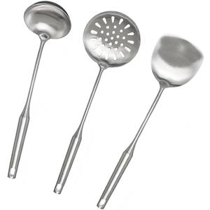 304 18/10 Stainless Steel Kitchen Utensils Set 3 Pack Cooking Utensil, Spatula, Soup spoon, Leaking shovel, Kitchen Tools Set (3)