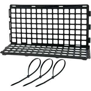 12 Pcs Under Couch Blocker for Pets, Bed Blocker with 50 Durable Zip Ties (25cm length, 5mm width), Plastic Under Sofa Toy Stopper Bed Barriers for Cats Dogs Furniture - Black