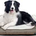 Durable Square Dog Bed - Machine Washable, Comfortable for Medium Dogs (30 INCH, Brown)