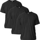 Gildan Adult Ultra Cotton T-Shirt, Style G2000, Multipack, Black (3-Pack), Large