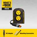Stanley FATMAX PCI140 140W Power Inverter: 12V DC to 120V AC Power Outlet with Dual USB Ports