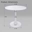 Round Dining Table White with Pedestal Base,31.5" Modern Tulip Dining Room Table for 1-4 People,Pedestal Dining Table with Round Top for Kitchen Living Room (Tulip Dining Table White), 31.5*29 Inches