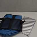 Large Grill Caddy with Paper Towel Holder - BBQ Caddy Organizer for Utensil, Condiment - Easy Carry Picnic Bag - Griddle Bag for Camping, Travel, RV - 600D Waterproof Oxford Fabric, Blue (15.8" x 11.8" x 10.6")