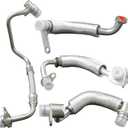 Turbocharger Coolant Line Kit Compatible with BMW 1 2 3 4 5 Series F10 F22 F20 F30 X1 X3 X4 X5 Z4 N20 N26 2010-2018, Coolant Pipe 4-piece Set Replace 11538663516 11538663517 11428626652 11428626653