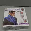 Microwavable Heating Pad with Straps - Medium, Blue - Reheatable Heat Pack for Back, Neck, Shoulders Pain Relief - Hot/Cold Therapy Body Wrap for Menstrual Cramps