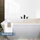 Plain White Peel and Stick Backsplash Tile Rectangle Subway Self Adhesive Wall Tiles for Kitchen (10-Sheet,12"x12")