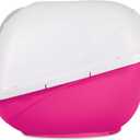 Petmate Basic Hooded Cat Litter Pan, Large, Pink and White, Made in USA