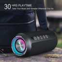 Ortizan Portable Bluetooth Speaker (1nd Gen), IPX7 Waterproof, Wireless, Big Sound and Deep Bass, TWS Pairing, 30Hrs of Playtime, for Home/Party/Outdoor/Beach, Birthday Gifts for Men Women - Black