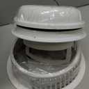 MAXXAIR Maxxfan Dome 6" Round 12V Ventilation Fan - Compact Solution for Rooftop or Sidewall Ventilation, Exhaust Only, Removable Screens, Fan Guard Rain Shield, Moisture Control, White (00-03812W)