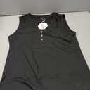 ANRABESS Women Henley Tank Sleeveless Tops 2026 Casual Summer Work Shirts Black Medium