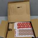 50 Set Holiday 2 Cup Drink Carrier with Handle Red Green Disposable Cardboard Coffee Cup Holder Bulk Snowflake Portable Foldable Beverage Paper Tray for Valentine Day Delivery Party Supply