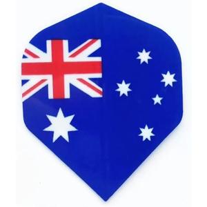 2 x Dartfellas Australia Australian Flag Strong Durable Dart Flights for Steel & Soft Tip Darts (3 Sets - 9 Flights)