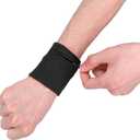 Wrist Wallet Bag - Breathable Sweatband with Key Holder, Coin Storage for Running, Cycling, Gym (Black)