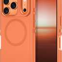 I-HONVA for iPhone 17 Pro Max Case [Compatible with MagSafe] Shockproof 3-Layer Full Body Protection [Without Screen Protector] Rugged Heavy Duty Cover Case for Apple iPhone 17 Pro Max,Orange