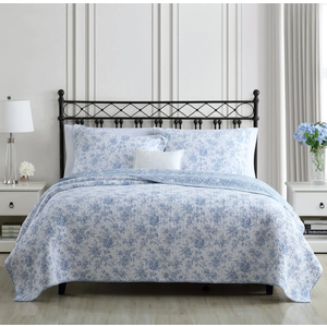 Laura Ashley Walled Garden Cotton Reversible Quilt Set (Twin XL)